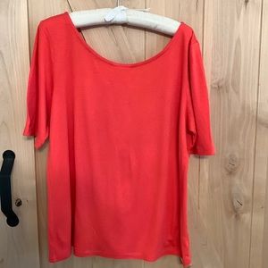 Gap Pink Scoop Neck, Low Scoop Back Shirt
